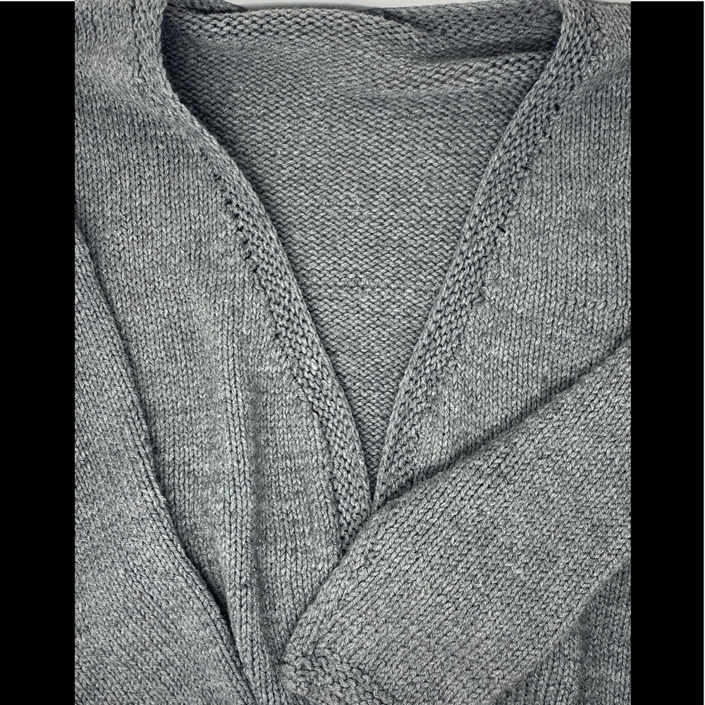 Homemade knitted cardigan